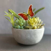 Load image into Gallery viewer, Butterfly - Small Glass Plant Stake - Fused Glass - Twice Fired