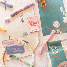 Load image into Gallery viewer, Craft Kit - Learn To Sew Your Own Embroidered Flowers Craft Kit - Beginners Sewing Kit - Let's Make & Do