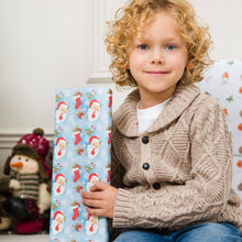 Load image into Gallery viewer, Secret Santa Wrapping Paper and Gift Tags Pack - 3 Sheets and Tags Pack - Recycled, sustainable & eco-friendly gift wrapping - Curlicue