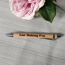 Load image into Gallery viewer, Engraved Bamboo Pen - Lots of sayings - Lists - Notes - Fred & Bo