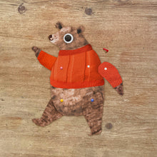 Load image into Gallery viewer, Bear Split Pin Puppet A5 Birthday Greeting Card - Make your own Bear Puppet - Emily Nash Illustration