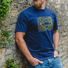 Load image into Gallery viewer, Biscuit T-Shirt - Unisex - Custard Cream - Navy - 44 Ideas