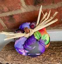 Load image into Gallery viewer, Pumpkin - Fabric Pumpkin Decoration - Large, Medium, Small - Colourful Floral - Quirky Threads Art