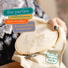 Load image into Gallery viewer, Craft Kit - Learn To Sew Your Own Embroidered Flowers Craft Kit - Beginners Sewing Kit - Let's Make & Do