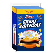 Load image into Gallery viewer, Greetings Card - Great Frosted Cereal Box Tony Tiger Birthday Card - Ricicle