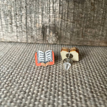 Load image into Gallery viewer, Book Stud Earrings - Natural Cork Jewellery - Incorknito Designs