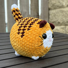 Load image into Gallery viewer, Crochet Baby/Children Plush Toy - UKCA Tested - Large Ginger Tabby Cat - Paw in Hand Crafts