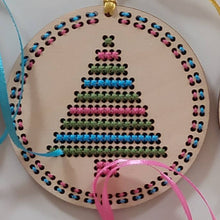 Load image into Gallery viewer, DIY Embroidery Kit- Set Of 3 Tree Decorations - Fred & Bo