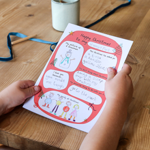 Load image into Gallery viewer, Colour In Christmas Keepsake Card - Personalisable Colour In Greetings Card - Let's Make & Do