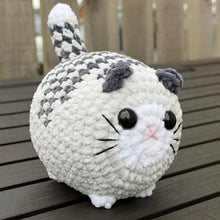 Load image into Gallery viewer, Crochet Baby/Children Plush Toy - UKCA Tested - Large Grey Tabby Cat - Paw in Hand Crafts