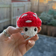 Load image into Gallery viewer, Crochet Baby/Children Plush Toy - UKCA Tested - Mushi Popper - Mushrooms - Various Colours - Paw in Hand Crafts