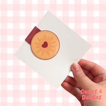 Load image into Gallery viewer, Bookmark - Jammie Dodger Biscuit Magnetic Bookmark - Bookworm and Buscuit Lover Gift - Oodles & Doodles