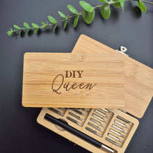 Load image into Gallery viewer, Engraved Bamboo Wood Tool Set - 24-in-1 Precision Screwdriver Kit - DIY Queen - Woodsmiths Family Business