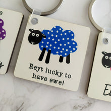 Load image into Gallery viewer, Key Rings - Yorkshire Sheep - Yorkshire Puns and Sayings - Sheep Puns - Fred & Bo