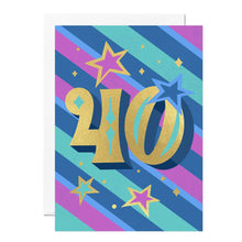 Load image into Gallery viewer, Greetings Card - 40th Birthday Card – Age 40 card - Ricicle