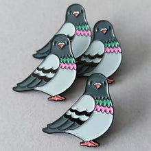 Load image into Gallery viewer, Enamel Pin - The Pigeon of Pride - Positive Pin - By Kate Elford