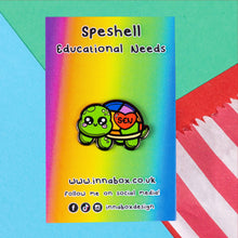 Load image into Gallery viewer, Speshell Educational Needs Tortoise Enamel Pin - SEN - Special Educational Needs - Innabox