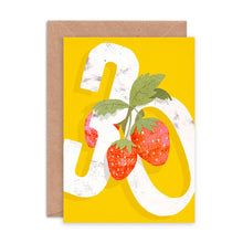 Load image into Gallery viewer, 30th Birthday Card - Strawberry Thirty Birthday Card - Emily Nash Illustration