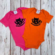 Load image into Gallery viewer, Baby Bodysuit - 100% Organic Cotton Babygro - Black Cat Club - 44 Ideas
