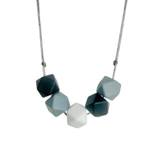 Load image into Gallery viewer, Teething Necklace - Monochrome - Geometric Silicon Bead Teething Jewellery - Mama Knows