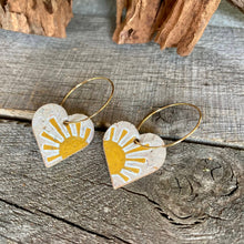 Load image into Gallery viewer, Naturak Sun Hoop Earrings - Natural Cork Jewellery - Incorknito Designs