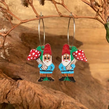Load image into Gallery viewer, Gnome Hoop Earrings - Natural Cork Jewellery - Incorknito Designs