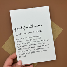 Load image into Gallery viewer, Godfather Definition Greeting Card - Swale Studios