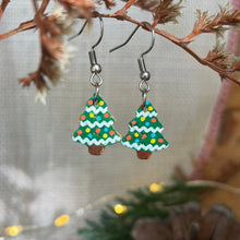 Load image into Gallery viewer, Christmas Tree Hook Earrings (Large) - Christmas Natural Cork Jewellery - Incorknito Designs