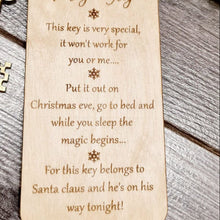 Load image into Gallery viewer, Santas Magic Key - Wooden engraved keepsake - Woodsmiths Family Business - Christmas Eve