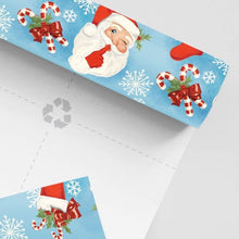Load image into Gallery viewer, Secret Santa Wrapping Paper and Gift Tags Pack - 3 Sheets and Tags Pack - Recycled, sustainable & eco-friendly gift wrapping - Curlicue