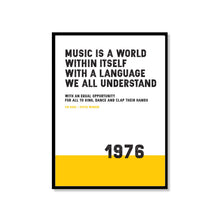 Load image into Gallery viewer, Song Lyrics Print - Sir Duke - Stevie Wonder - 1976 - JAM Artworks