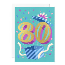 Load image into Gallery viewer, Greetings Card - 80th Birthday Card – Age 80 / Eighty - Ricicle