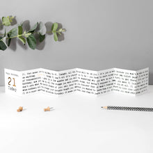 Load image into Gallery viewer, 21st Birthday Card - Mini Concertina Fold-Out Banner - Coulson Macleod