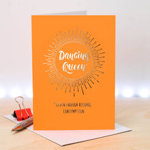 Load image into Gallery viewer, Greetings Card - Dancing Queen ABBA - Luxury Metallic Card - Coulson Macleod