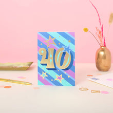 Load image into Gallery viewer, Greetings Card - 40th Birthday Card – Age 40 card - Ricicle