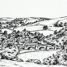 Load image into Gallery viewer, Burnsall - Pencil Drawn Illustration -2 sizes available - Square Print - Carbon Art