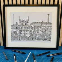 Load image into Gallery viewer, Bradford Collage - A4 print - Art by Arjo - Yorkshire artwork