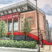 Load image into Gallery viewer, Anfield Football Stadium Print - Liverpool FC - A4 print - Art by Arjo - Football fans
