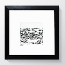 Load image into Gallery viewer, Burnsall - Pencil Drawn Illustration -2 sizes available - Square Print - Carbon Art
