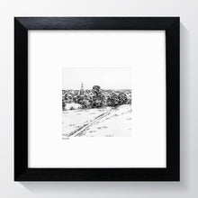 Load image into Gallery viewer, Hunger Hills Horsforth - Pencil Drawn Illustration - Square Print - Carbon Art