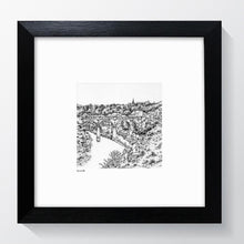 Load image into Gallery viewer, Knaresborough - Pencil Drawn Illustration - Square Print - 2 sizes - Carbon Art