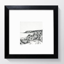 Load image into Gallery viewer, Robin Hoods Bay - Pencil Drawn Illustration - 2 sizes - Square Print - Carbon Art