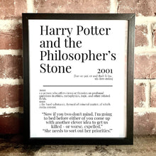 Load image into Gallery viewer, Movie Dictionary Description Quote Prints - Harry Potter And The Philosopher's Stone - Movie Prints by Zwag