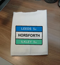 Load image into Gallery viewer, Tea Towels - Horsforth Road Sign - Yorkshire Gifts