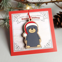 Load image into Gallery viewer, Wooden Christmas Decoration - Mole - By Kate Elford