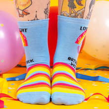 Load image into Gallery viewer, Sweary Socks - Love and Light but don't f''k with me - Octopus - Katie Abey