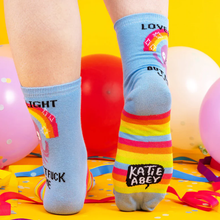 Load image into Gallery viewer, Sweary Socks - Love and Light but don't f''k with me - Octopus - Katie Abey