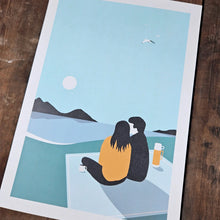 Load image into Gallery viewer, Coffee Break (At The Lake)- A4 Digital Print - Or8 Design