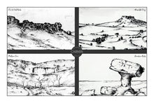 Load image into Gallery viewer, Tea Towel - Yorkshire Landmarks - Pencil Drawn Illustration - Carbon Art