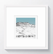 Load image into Gallery viewer, Whernside - Limited Edition Print - Three Peaks - Pencil Drawn Illustration - Square Print - Carbon Art